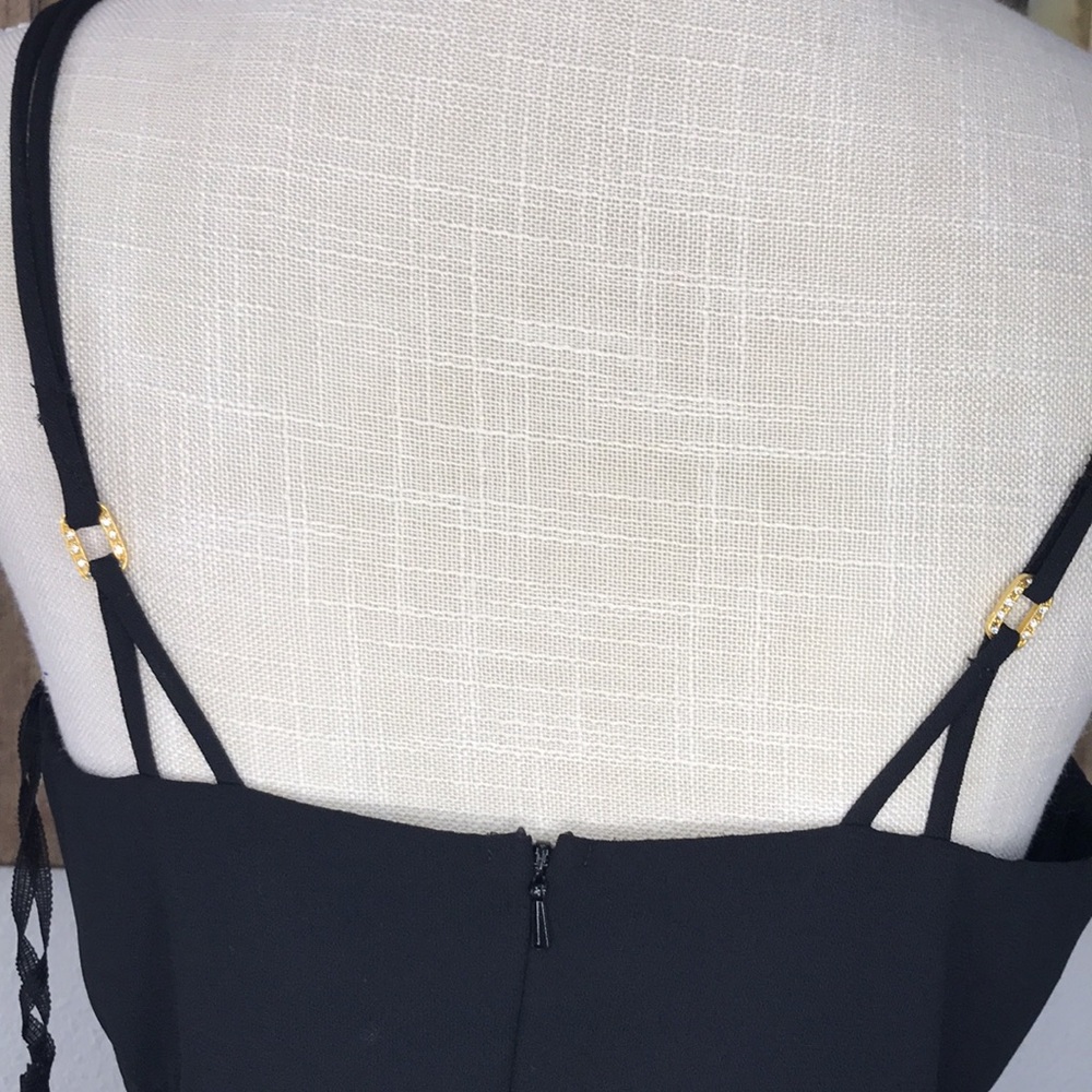 Vintage Sexy Little Black Cocktail Dress Size 9 - Picture 9 of 10